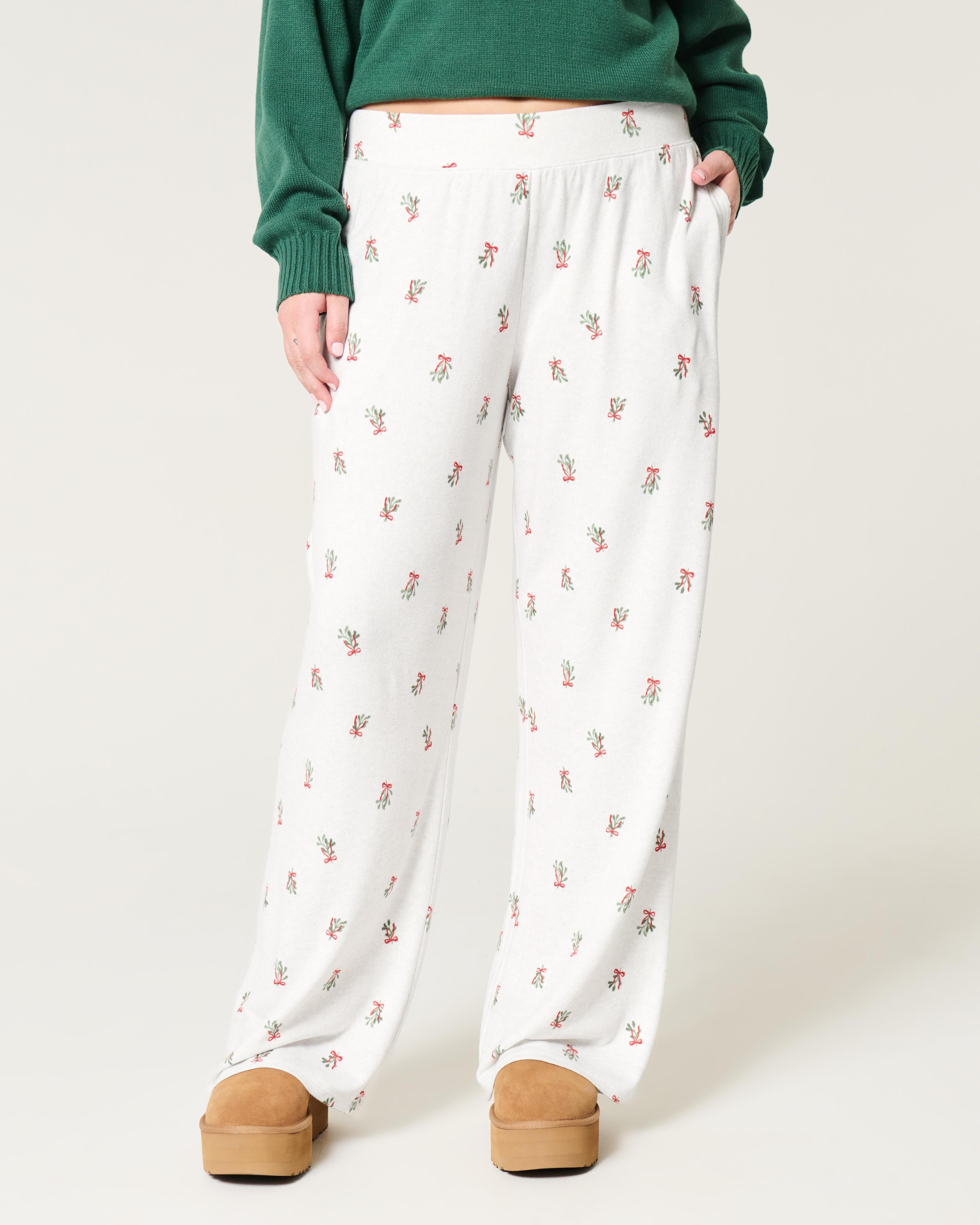 Cozy Wide-Leg Pajama Pants Product Image