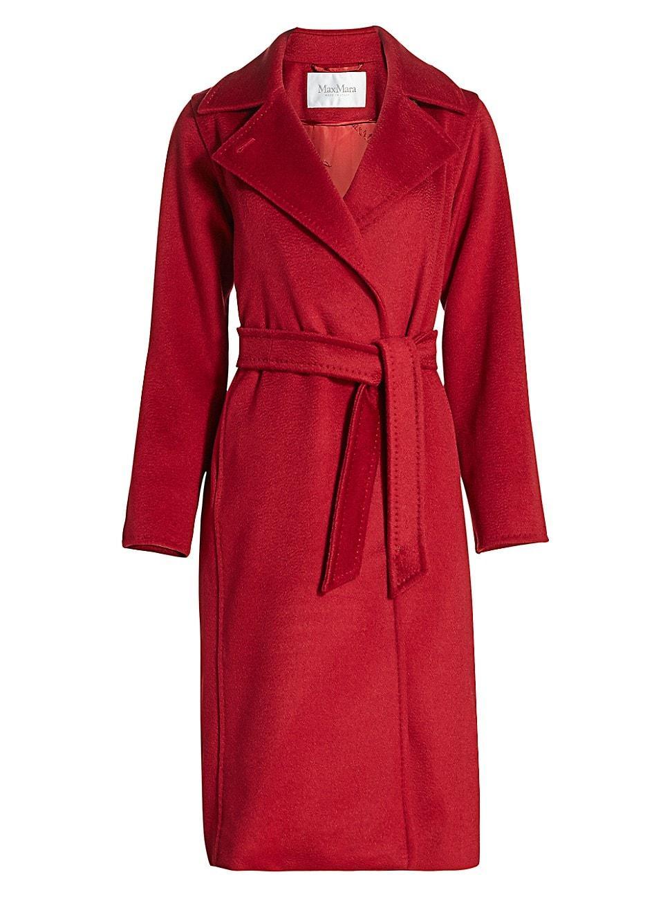 Womens Manuela Icon Camel Hair Belted Wrap Coat Product Image