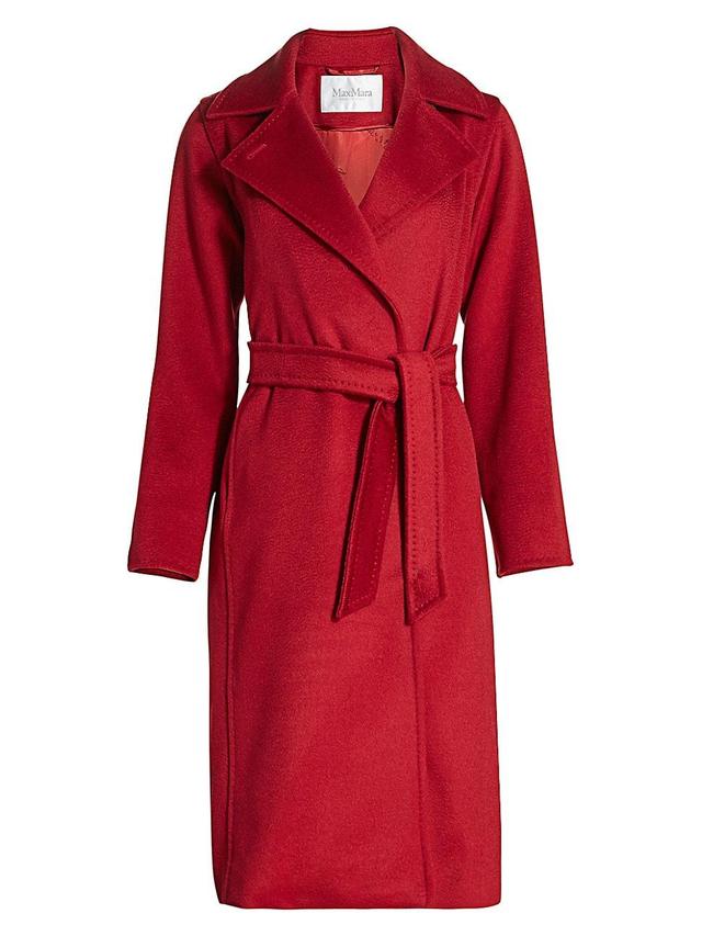 Womens Manuela Icon Camel Hair Belted Wrap Coat Product Image