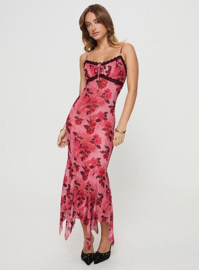 Eirini Maxi Dress Pink Floral Product Image