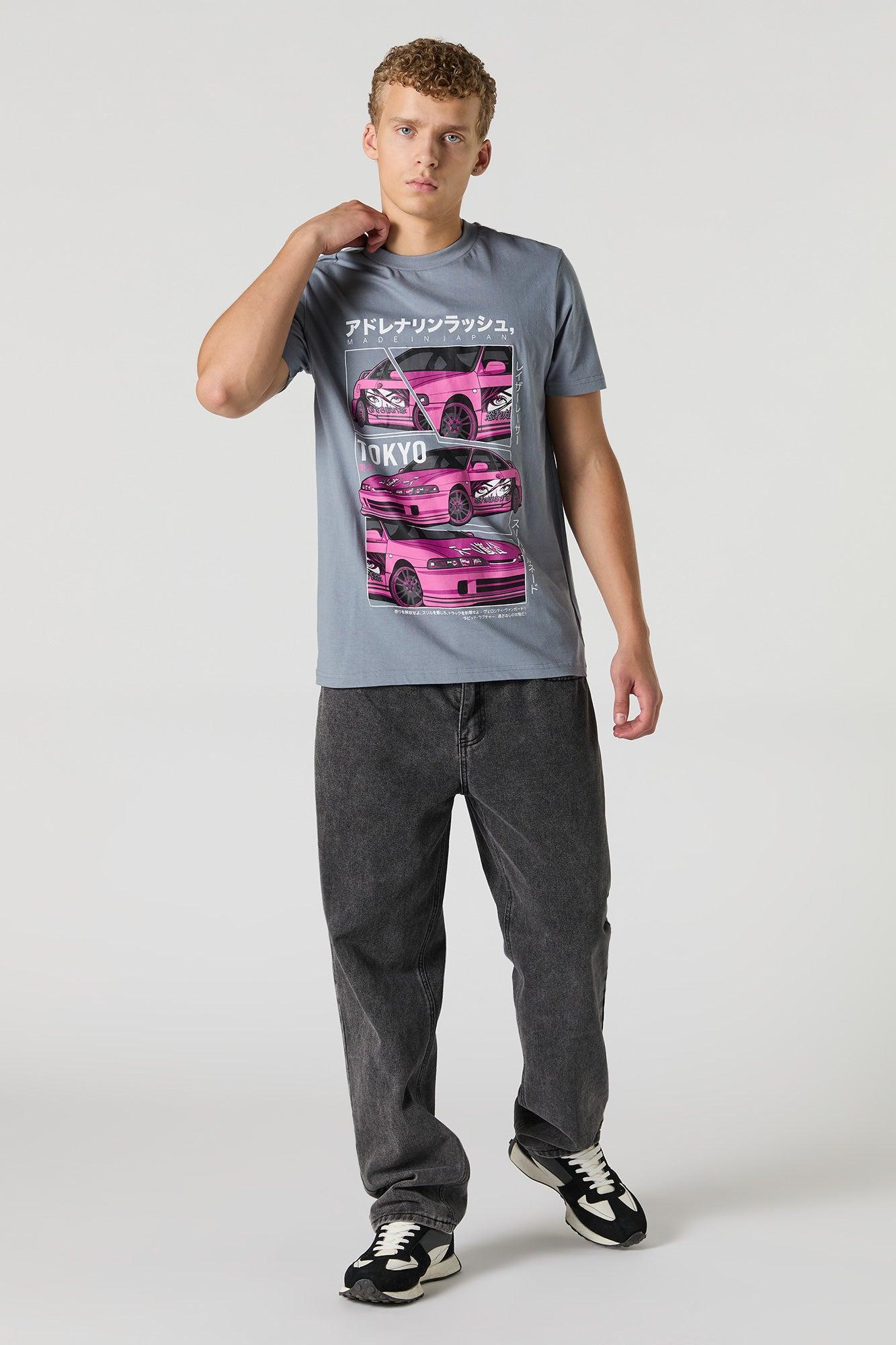 Tokyo Car Graphic T-Shirt Male Product Image