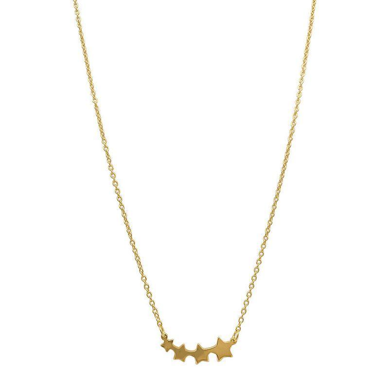 Adornia 14k Gold Plated Starburst Necklace, Womens Yellow Gold Tone Product Image