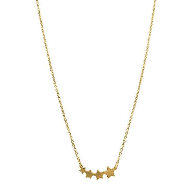 Adornia 14k Gold Plated Starburst Necklace, Womens Yellow Gold Tone Product Image