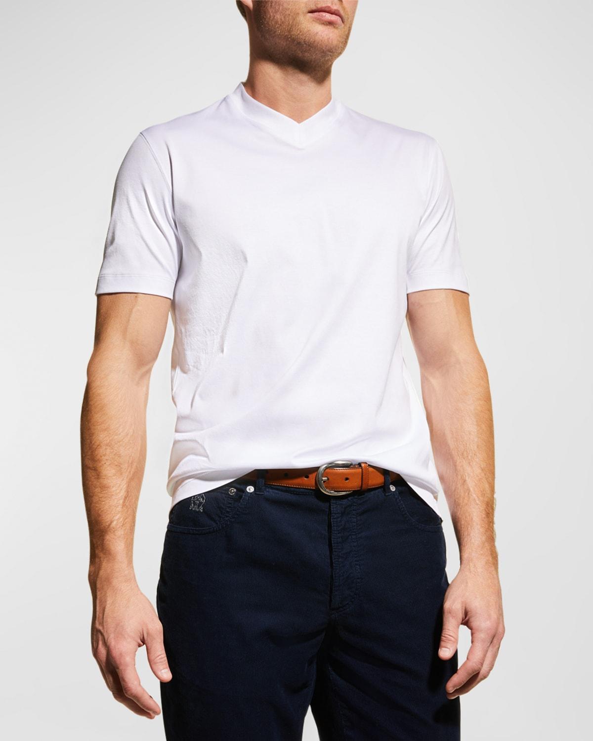 Mens Basic-Fit V-Neck T-Shirt Product Image