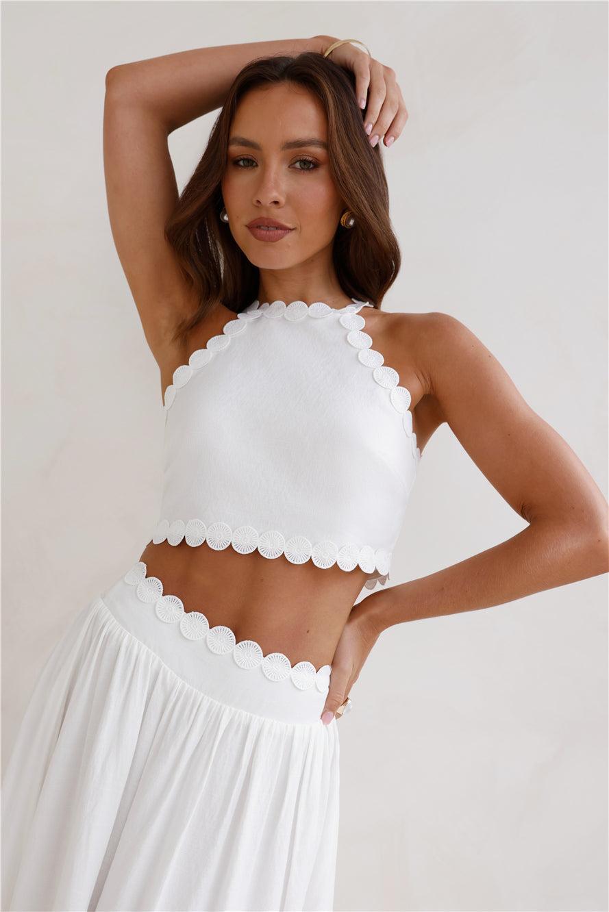 Linked Together Crop Top White Product Image