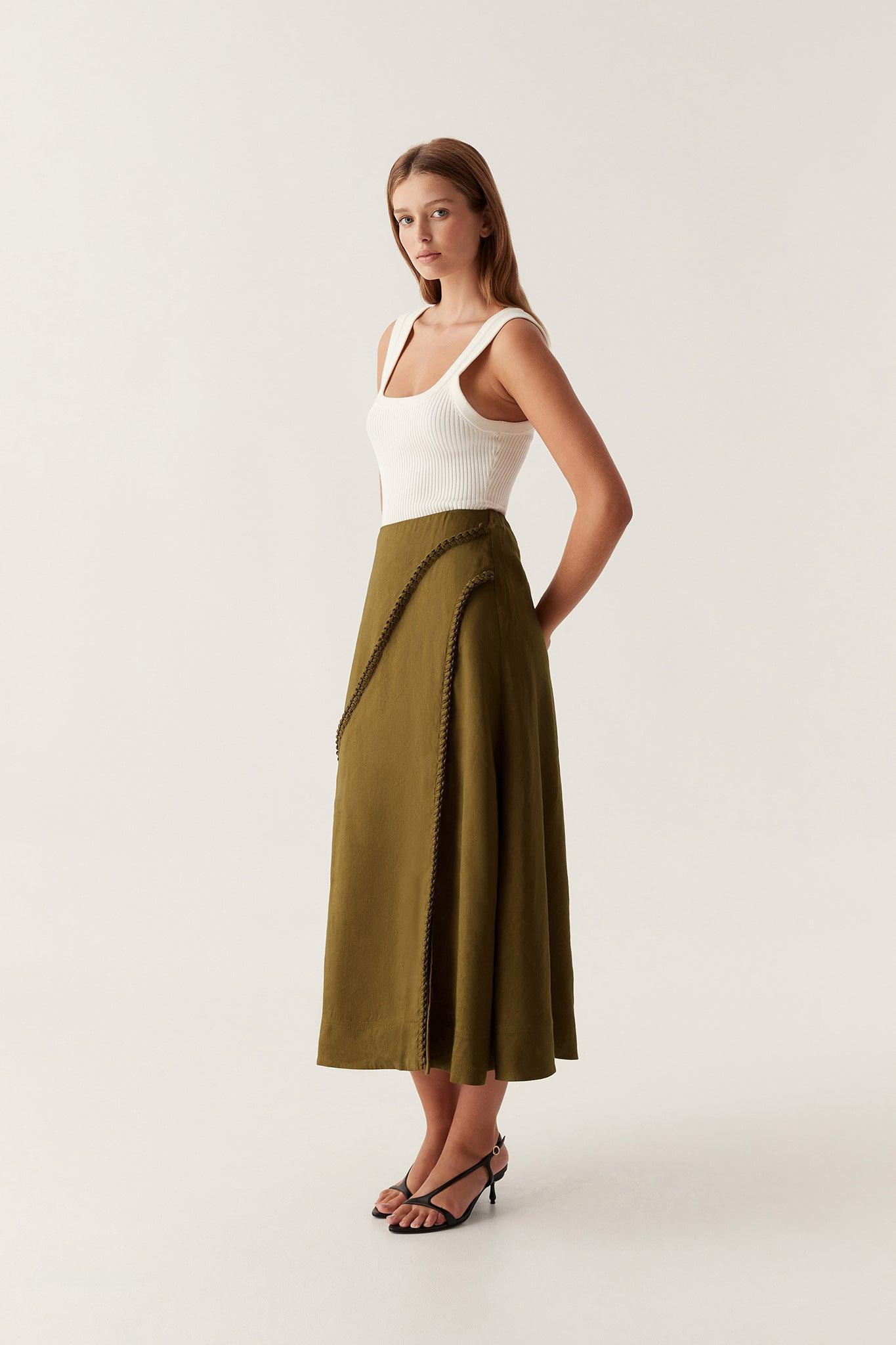 Arbour Whipstitch Midi Skirt Female Product Image