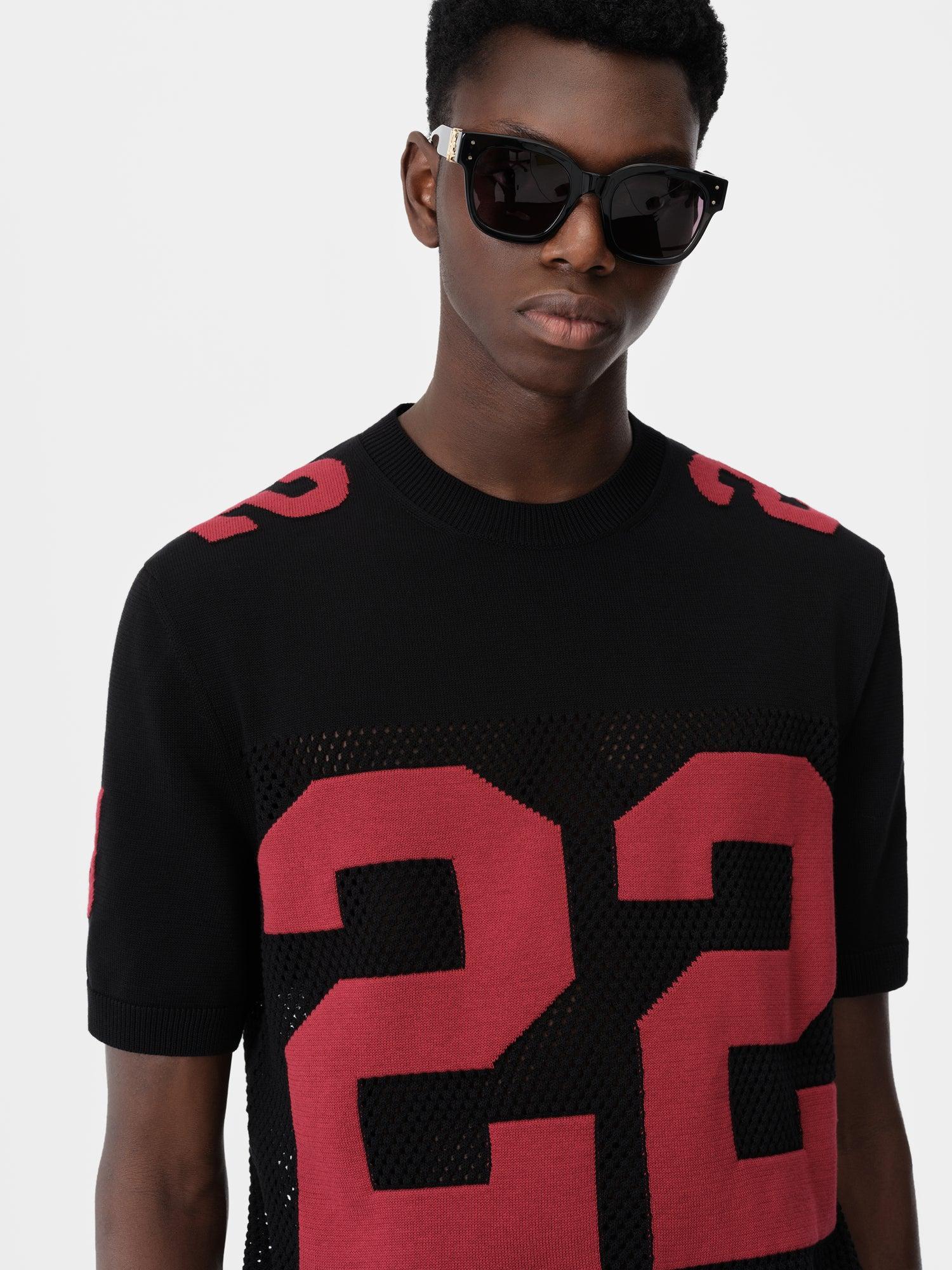 22 TEE - Black Red Male Product Image