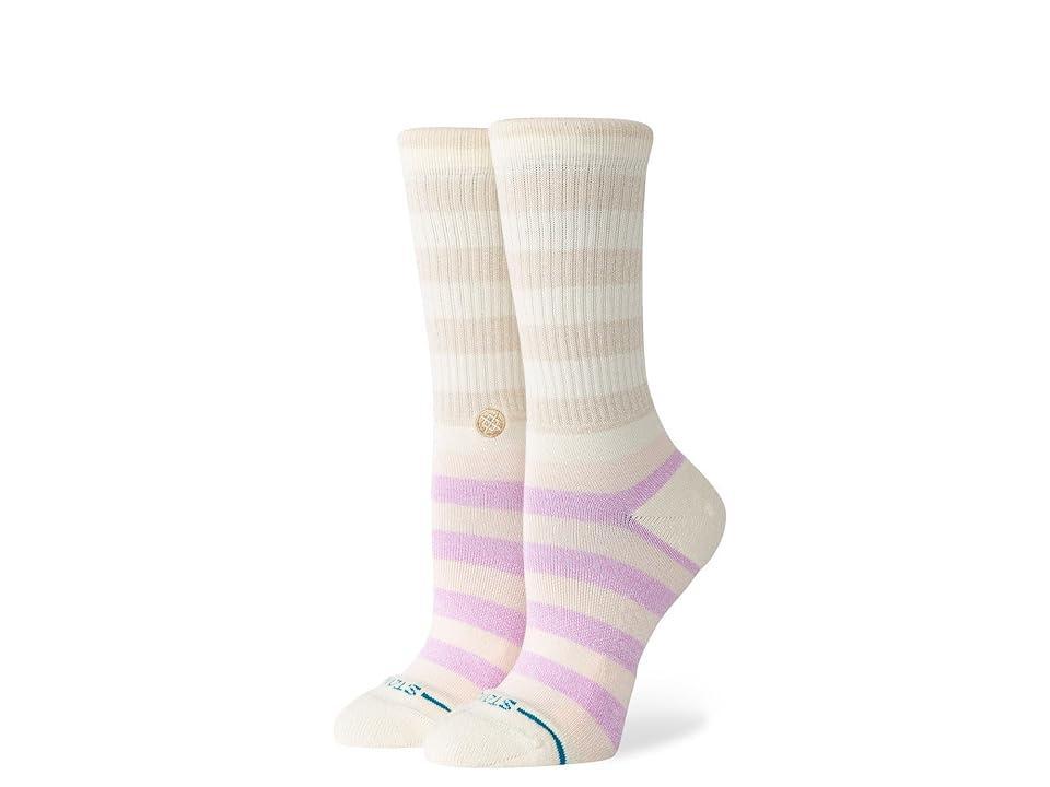 Stance Sherbert Crew (Oatmeal Heather) Women's Crew Cut Socks Shoes Product Image