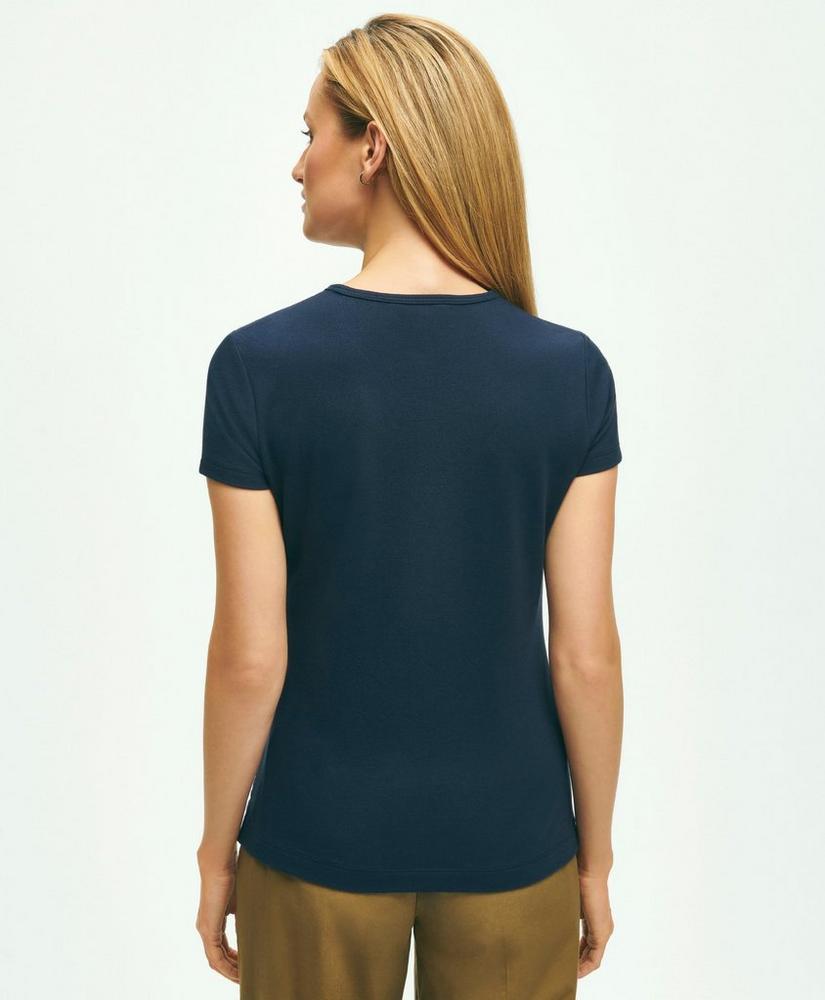 Elevated Cotton Modal Pique T-Shirt Product Image