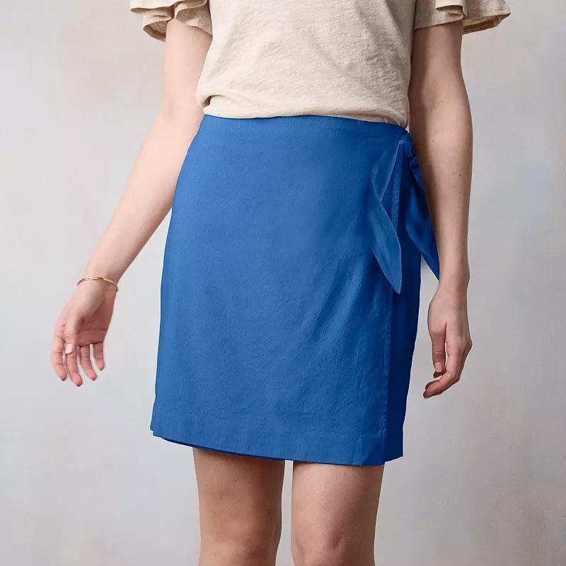 Petite LC Lauren Conrad Sarong Wrap Mini Skirt, Womens Product Image