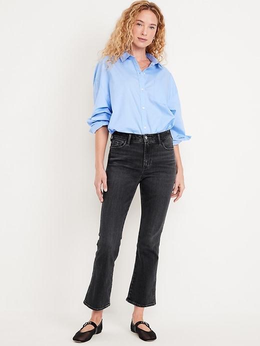 High-Waisted Vintage Crop Flare Jeans product image