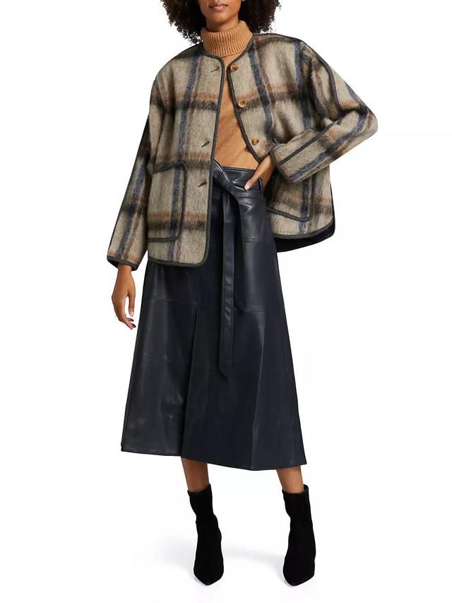 Janet Plaid Wool-Blend Jacket Product Image