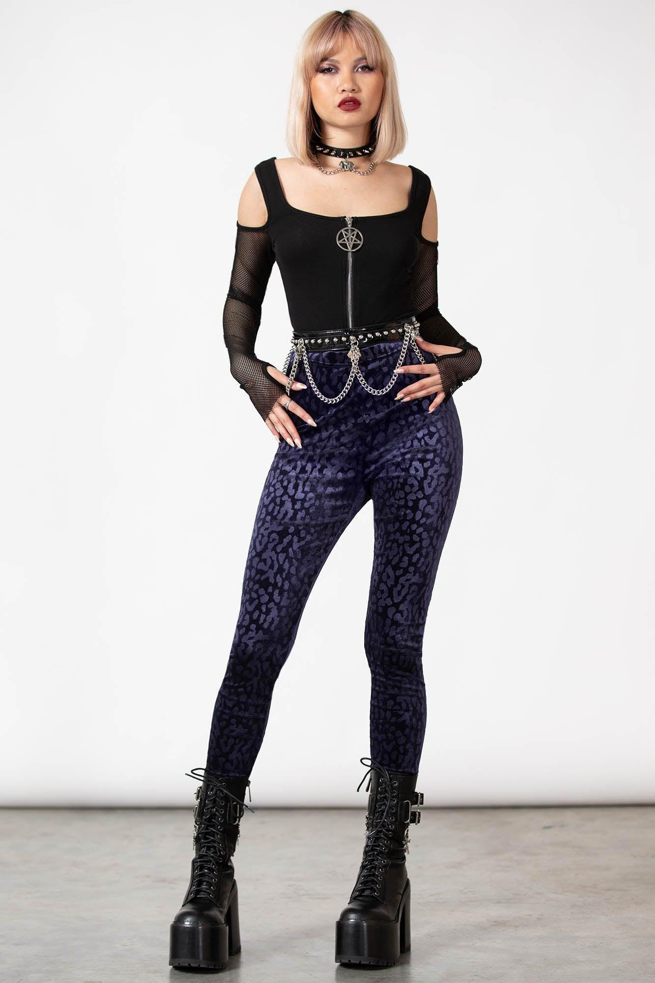 Caturday Leggings [PLUM] Female product image