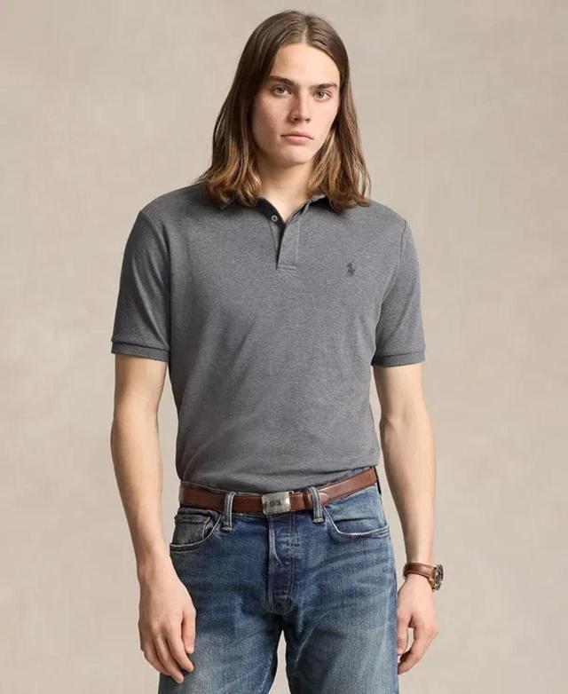 POLO RALPH LAUREN Men's Classic-fit Soft Cotton Polo Shirt In Grey Product Image