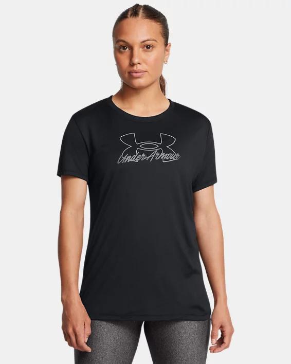 Women's UA Tech™ Script Short Sleeve Product Image