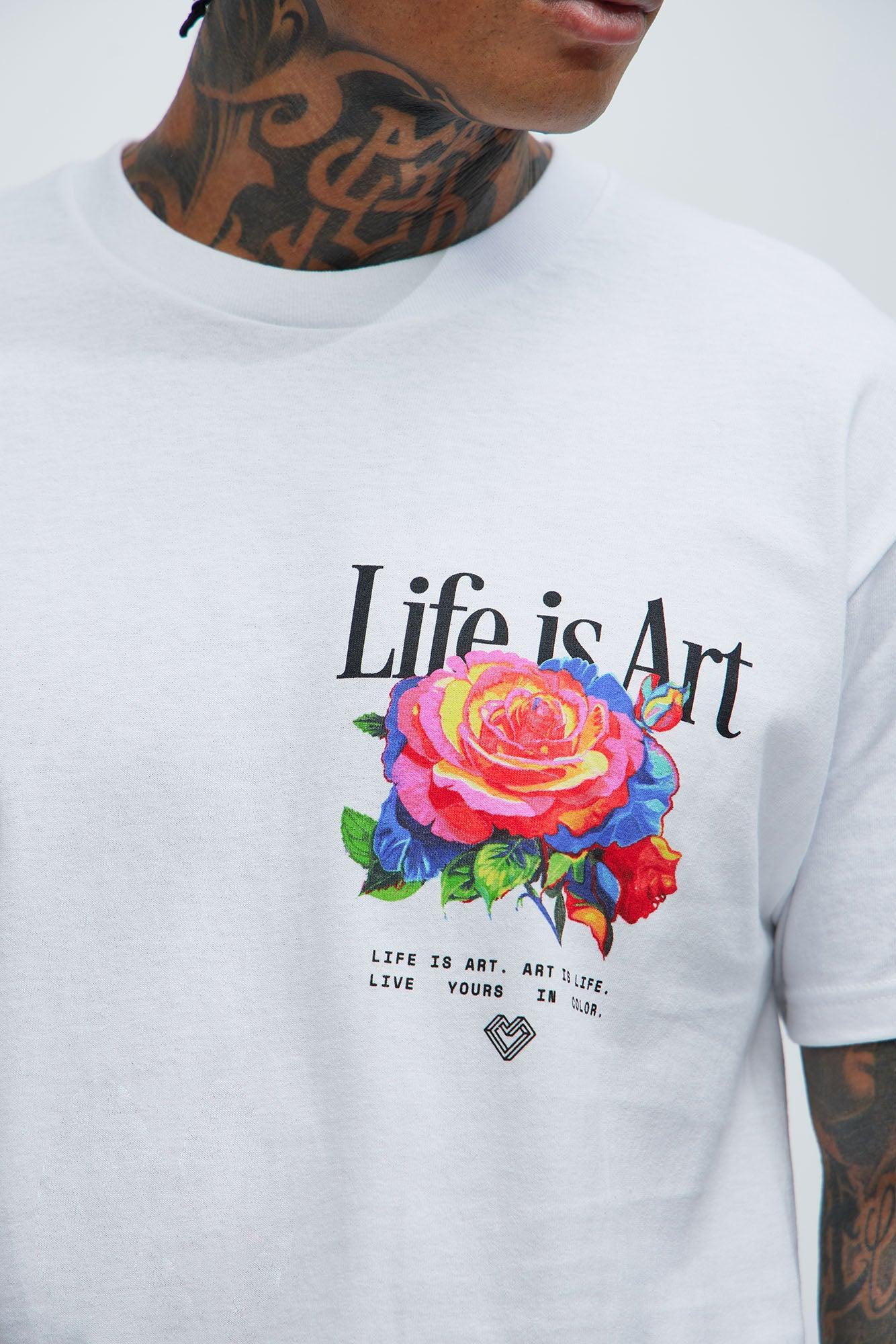 Life Is Art Short Sleeve Tee - White Product Image