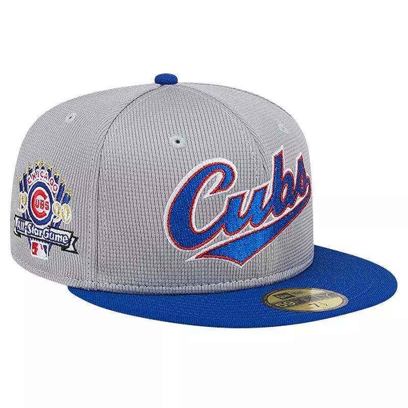 Mens New Era Gray Chicago Cubs Pivot Mesh 59FIFTY Fitted Hat Product Image