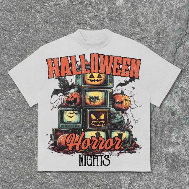 Sopula Halloween Horror Nights Graphics Cotton T-Shirt Product Image