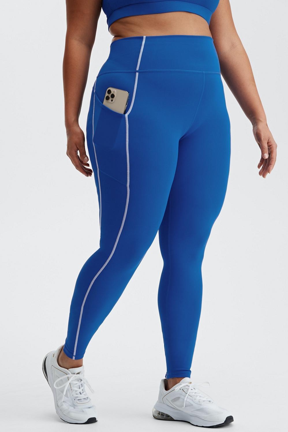 Fabletics Oasis High-Waisted Legging Womens blue plus Size 4X Product Image