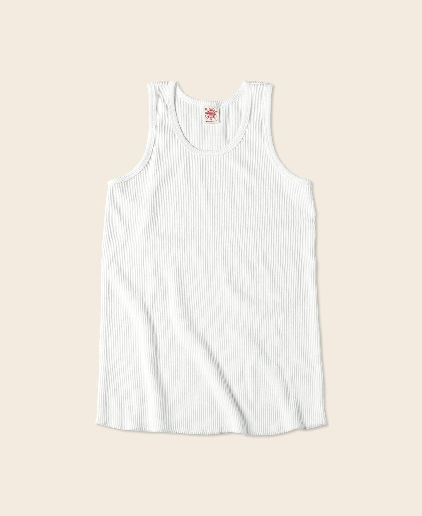 10.5 oz Cotton Tank Top - White product image