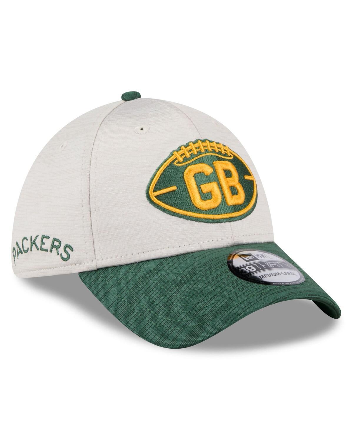 New Era Mens Stone Green Bay Packers 2024 Sideline Historic 39THIRTY Flex Hat - Stone, Green Product Image