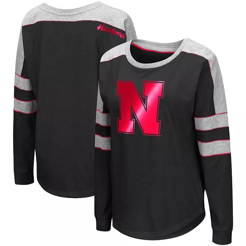 Womens Colosseum Nebraska Huskers Trey Dolman Long Sleeve T-Shirt product image