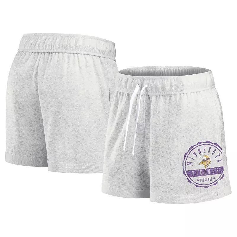 Womens Fanatics Oatmeal Kansas City Chiefs Vintage Badge Shorts Product Image