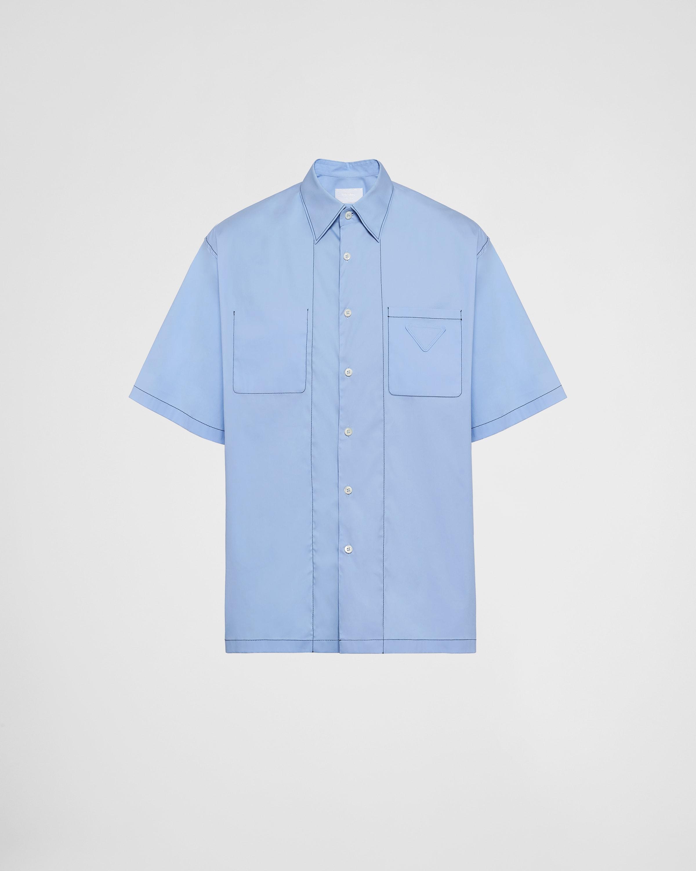 Short-sleeved stretch cotton shirt Product Image