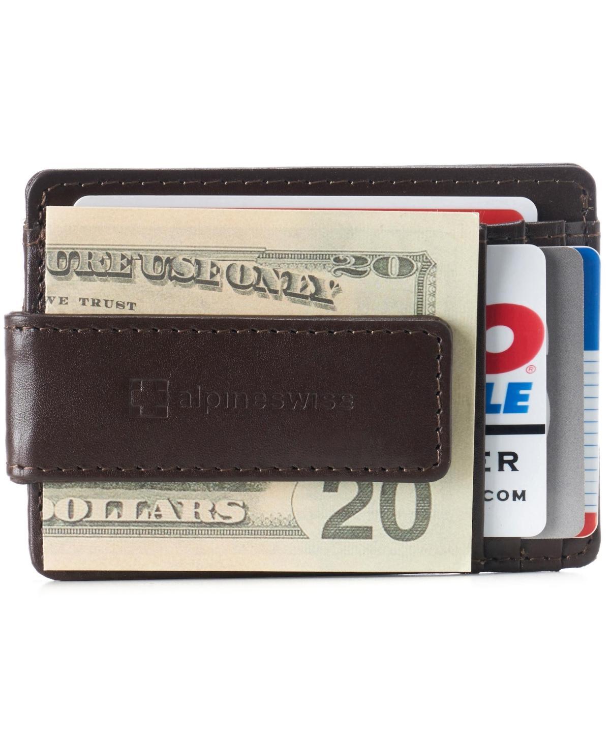 Alpine Swiss Mens Rfid Minimalist Money Clip Front Pocket Wallet Slim Id Holder - Olive Product Image