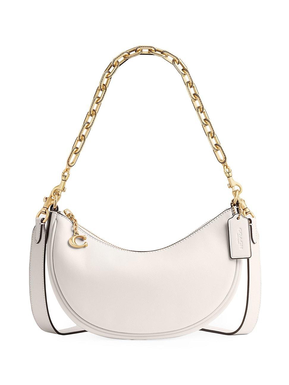 Womens Mira Leather Chain Shoulder Bag Product Image