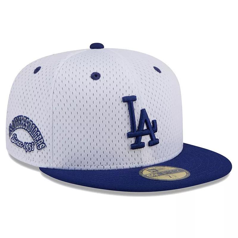 Mens New Era Los Angeles Dodgers Throwback Mesh 59FIFTY Fitted Hat Product Image