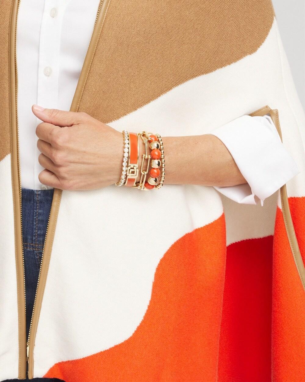 Chico's Click Orange Bangle Bracelet Product Image