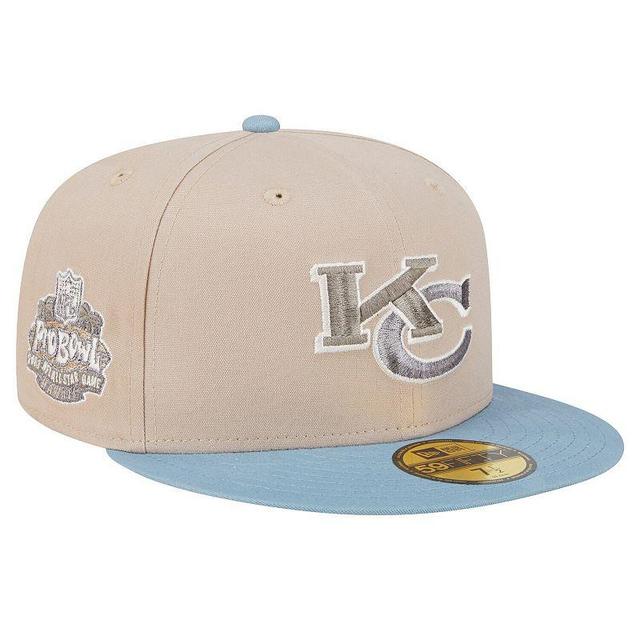 Mens New Era Stone/Light Blue Kansas City Chiefs City Originals Lifestyle Two-Tone 59FIFTY Fitted Hat Product Image