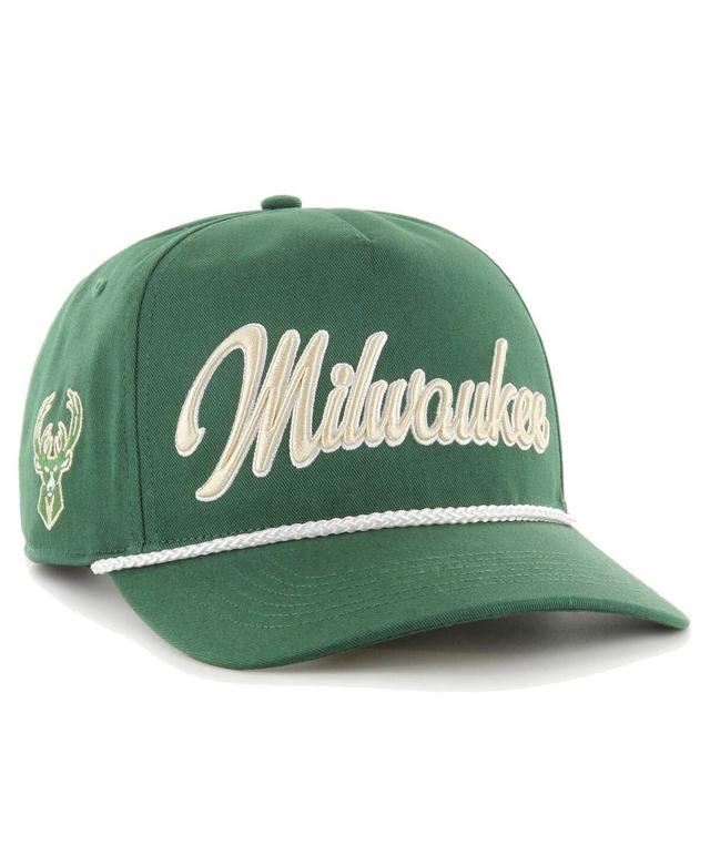 Mens 47 Brand Hunter Green Milwaukee Bucks Overhand Logo Hitch Adjustable Hat Product Image