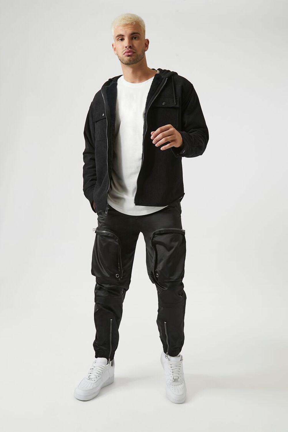 Satin 3D Pocket Cargo Joggers | Forever 21 Product Image