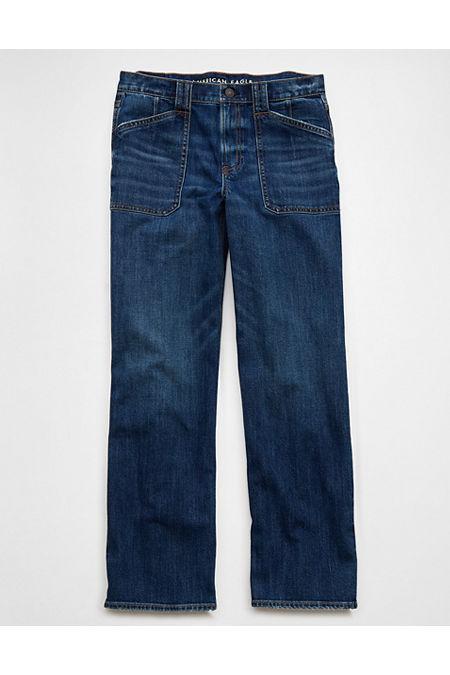 AE Stretch High-Waisted Stovepipe Utility Jean Women's Product Image