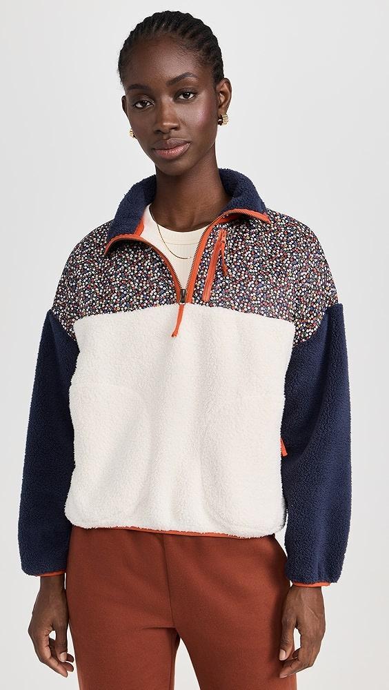 THE GREAT Outdoors The Plush Colorblock Terrain Half Zip | Shopbop Product Image