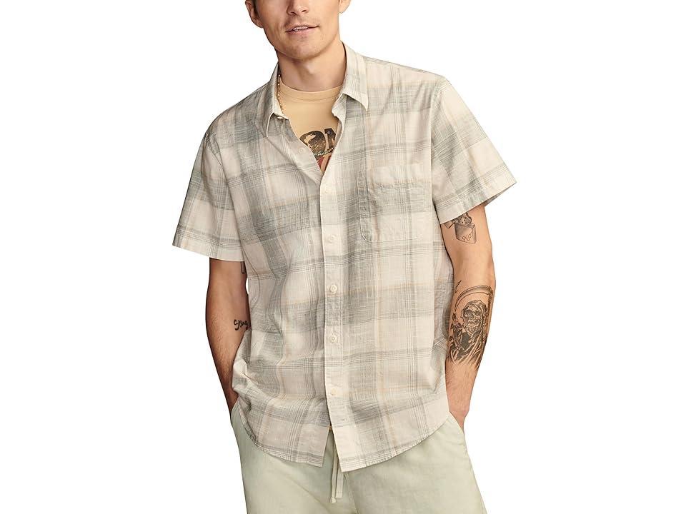 Lucky Brand Mens Plaid San Gabriel Short Sleeve 1 Pocket Shirt Product Image