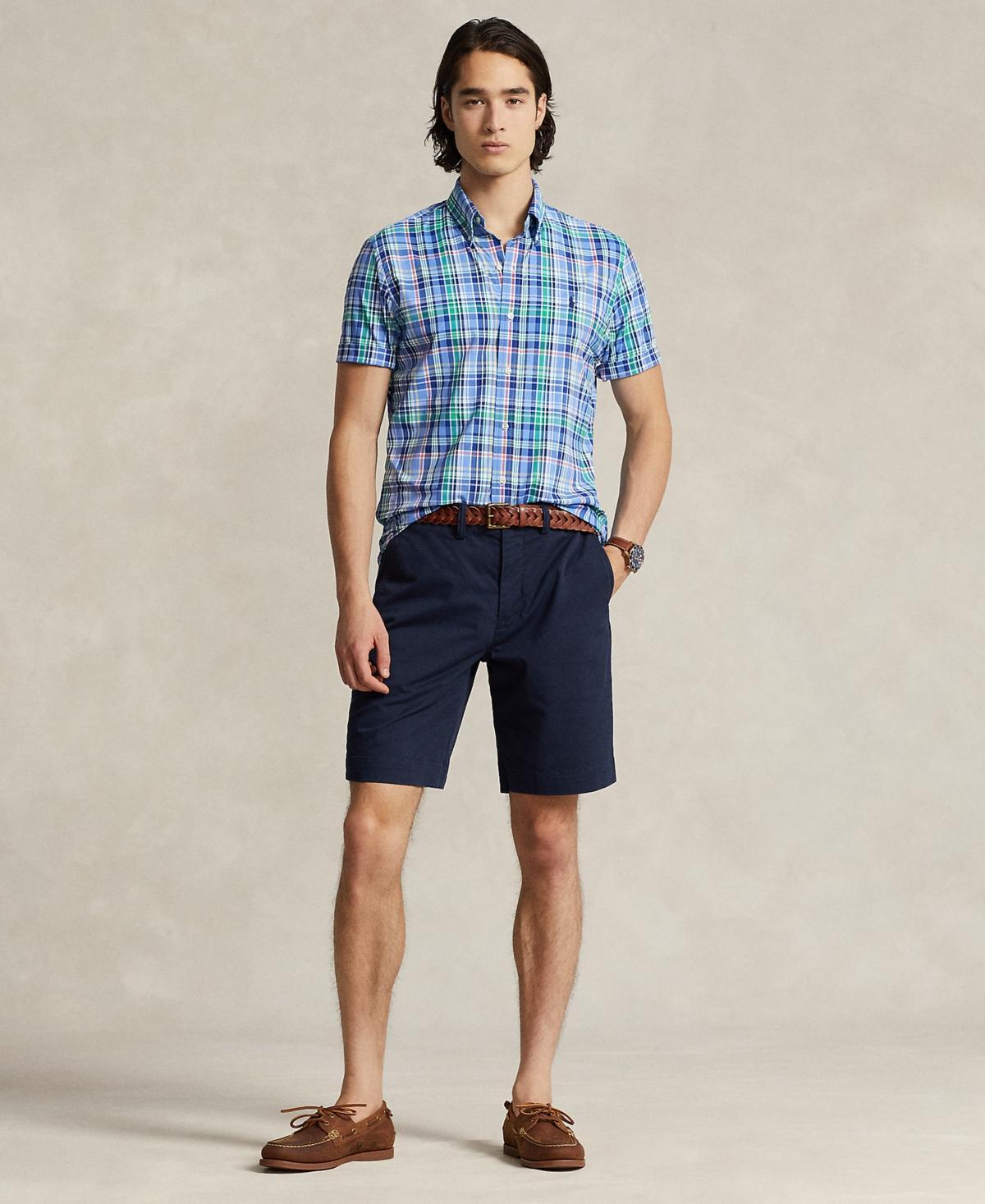 Polo Ralph Lauren Classic Fit Plaid Performance Stretch Short Sleeve Twill Woven Shirt Product Image