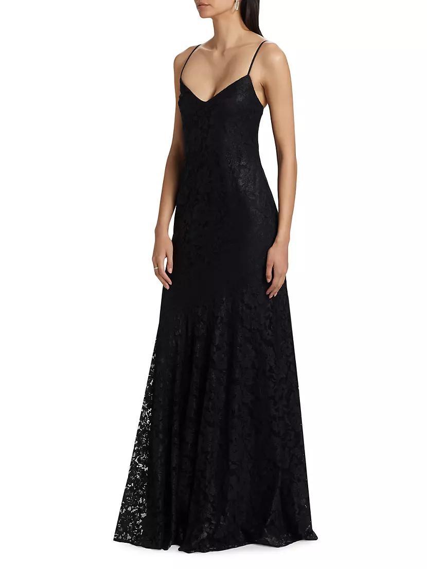 Melina Lacquered Lace Gown Product Image