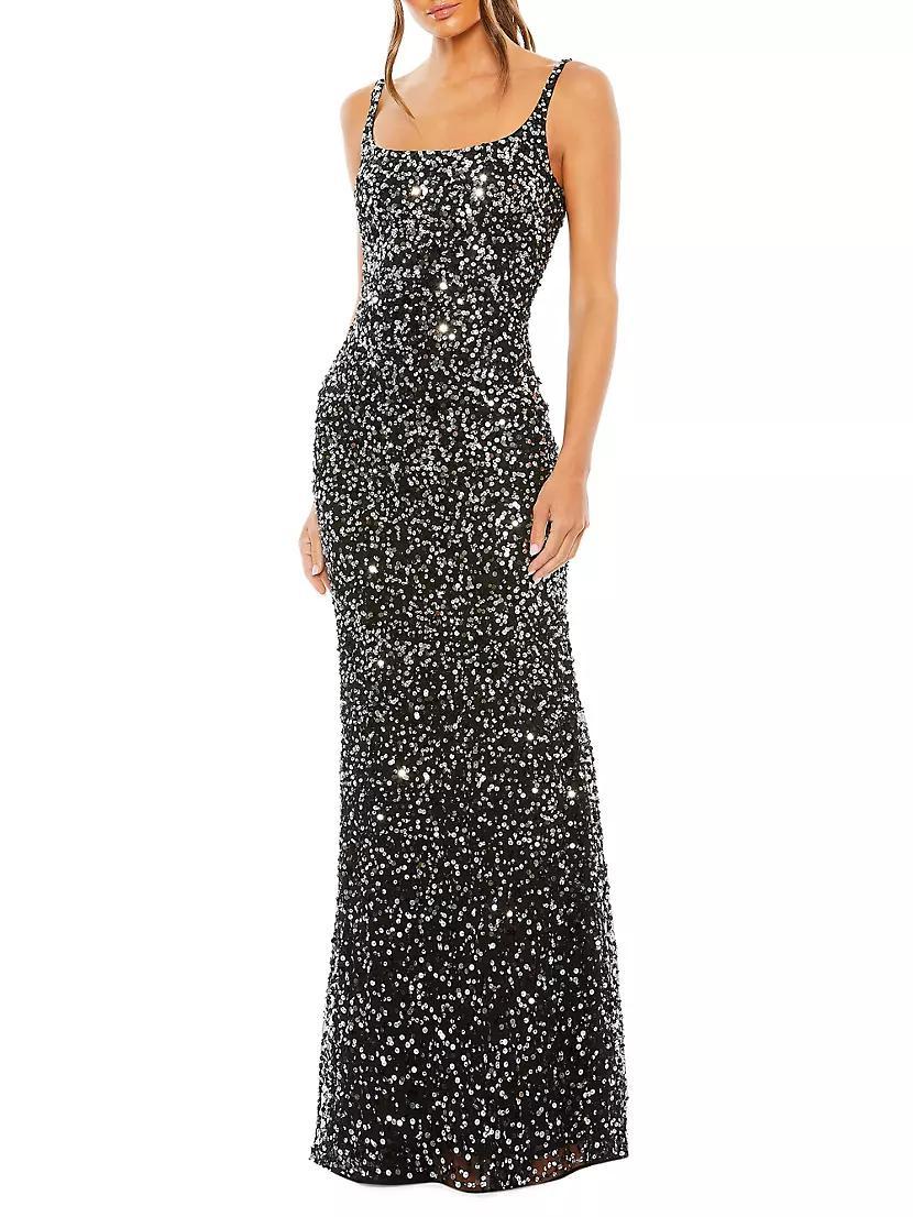 Sleeveless Sequined Slip Gown Product Image