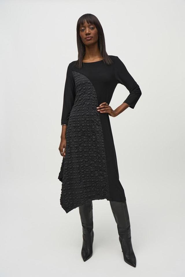 Silky Knit And Jacquard Handkerchief Dress Product Image