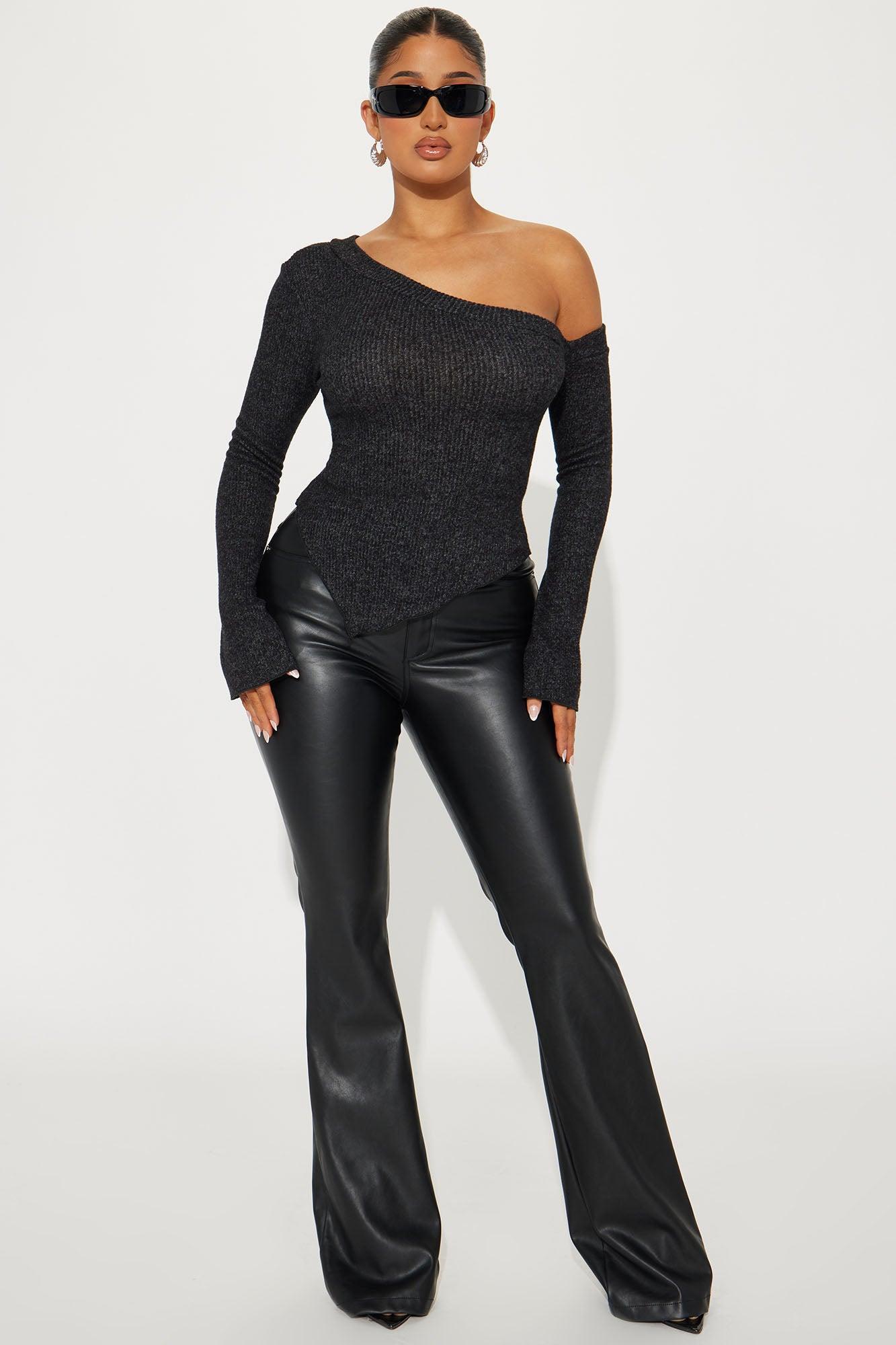 Confessions One Shoulder Top - Black Product Image