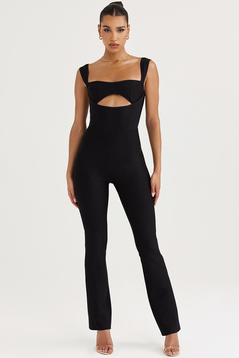 Yasmeen Black Bandage Jumpsuit Product Image