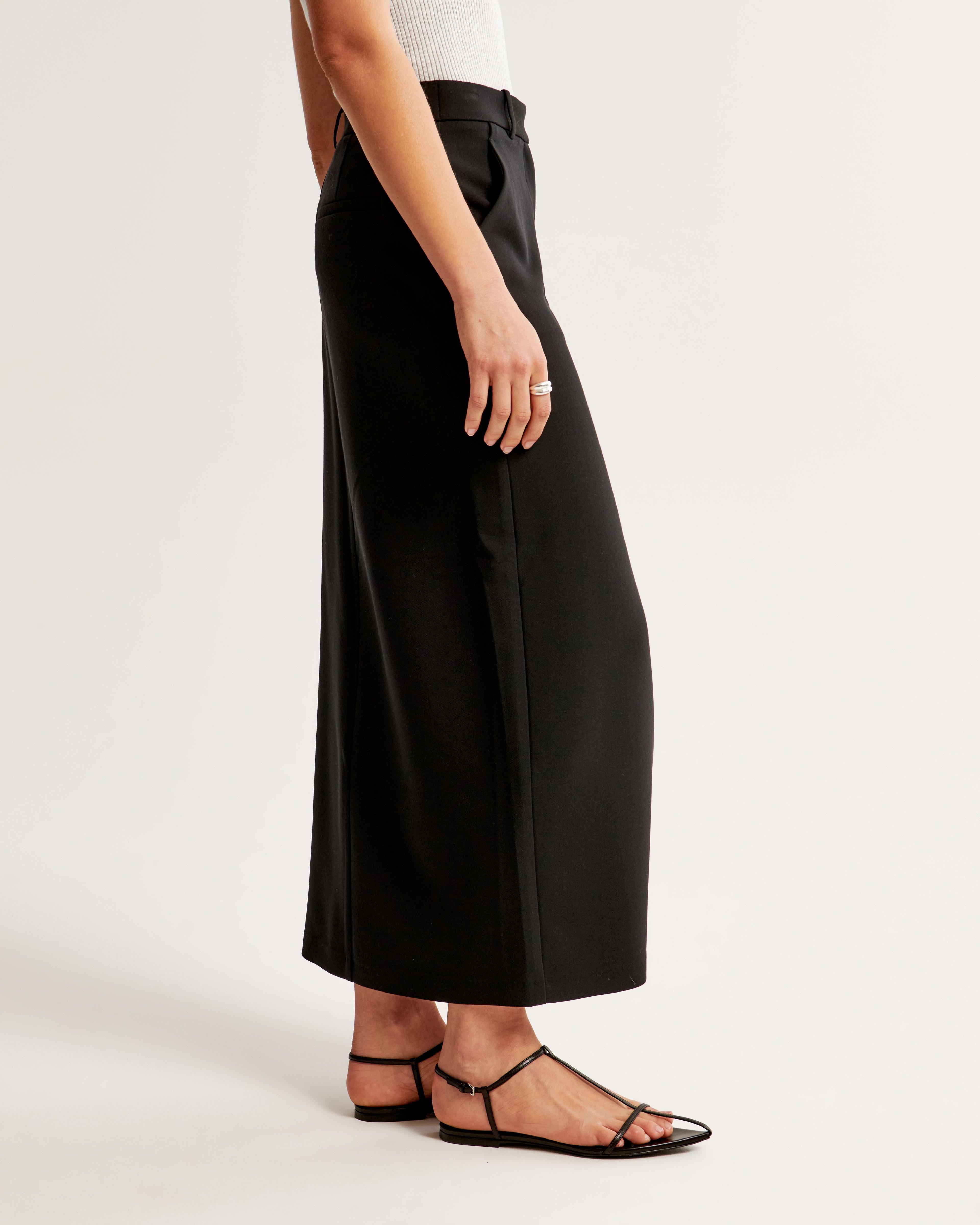 Front-Slit Tailored Maxi Skirt Product Image