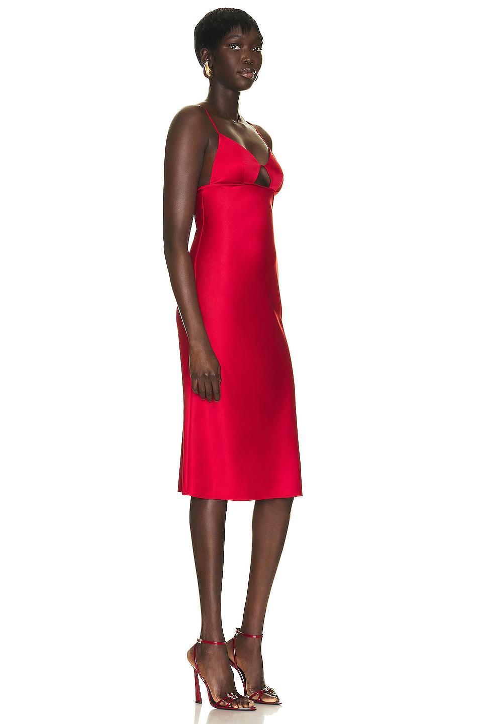 fleur du mal Eco Luxe Keyhole Slip Dress Red. (also in ). Product Image