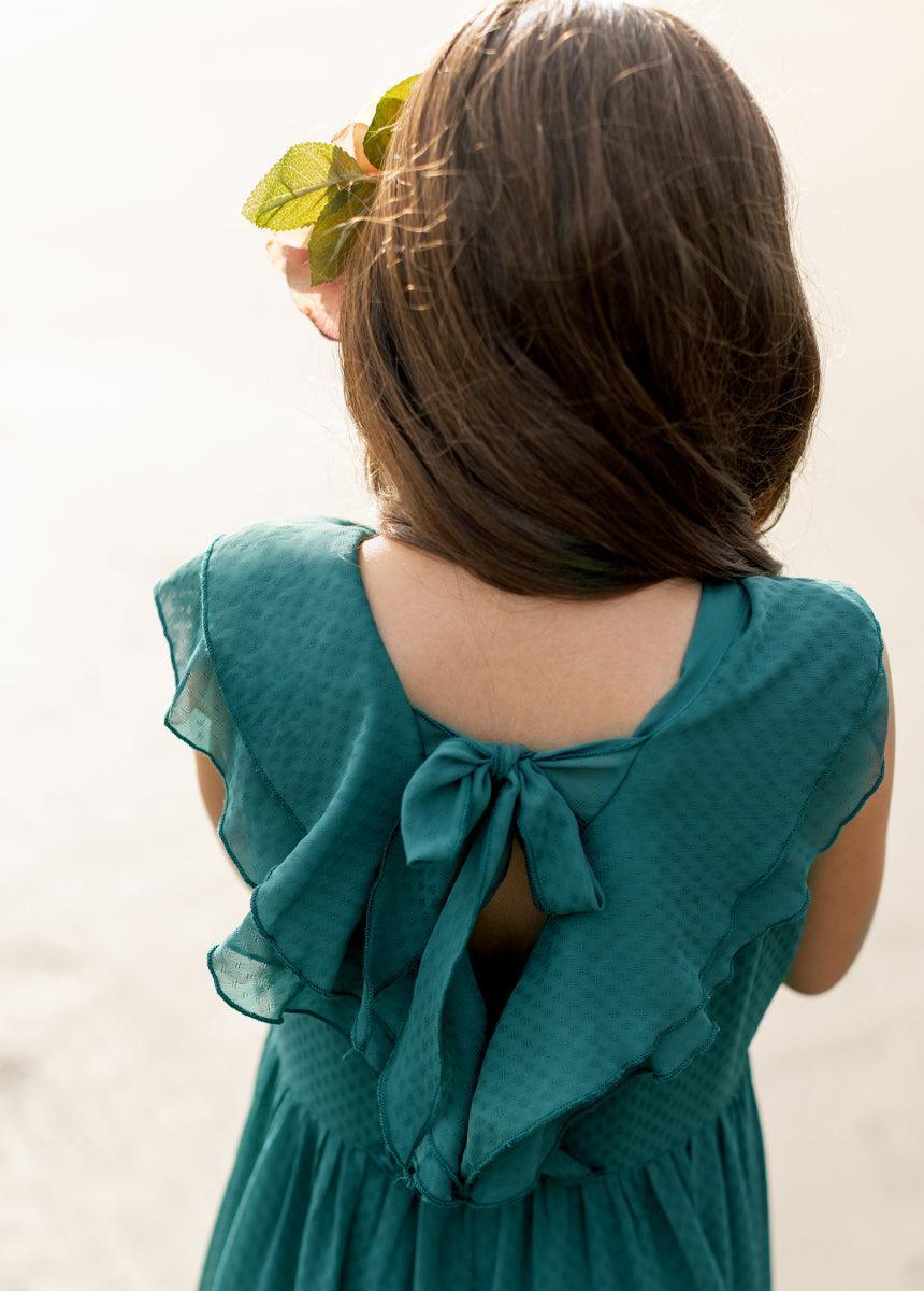 Sylviane Dress in Ocean Green Product Image