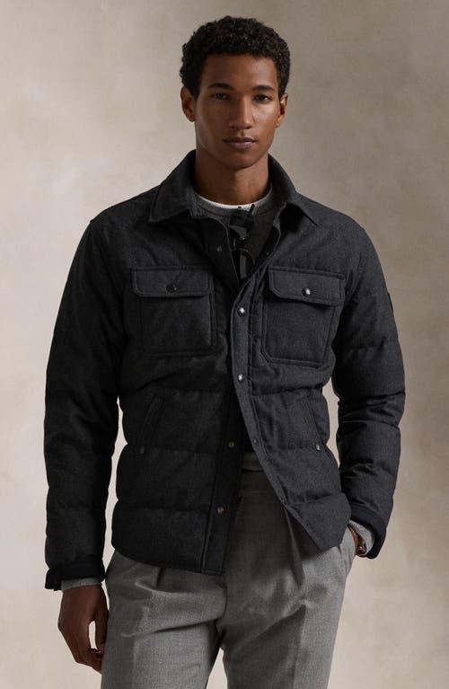 Lewis 750 Fill Power Down Shirt Jacket In Dark Charcoal Product Image