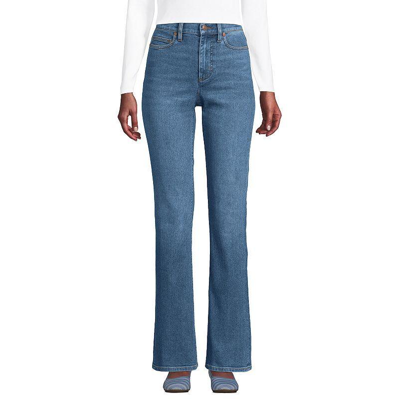 Womens Lands End High-Rise Bootcut Jeans Product Image