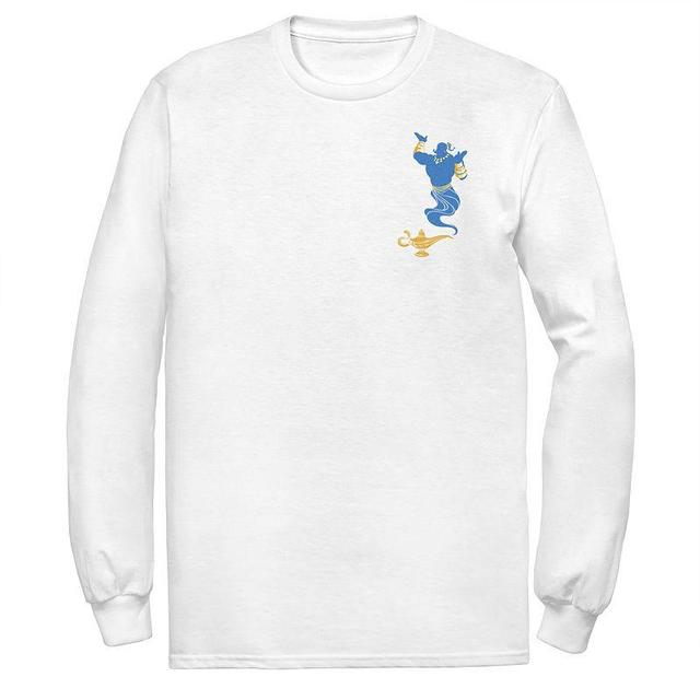 Disneys Aladdin Mens The Genie Long Sleeve Graphic Tee White Product Image